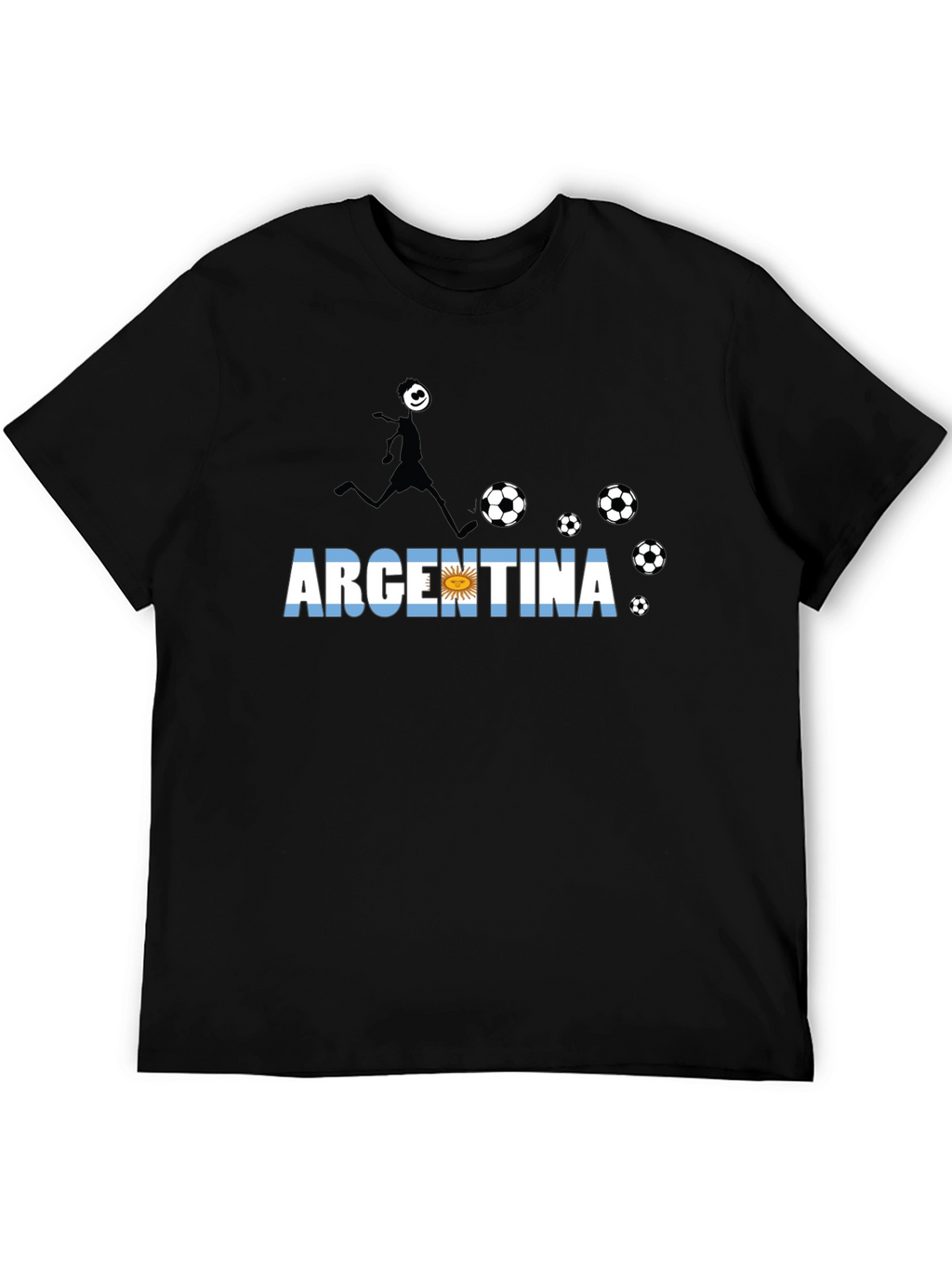 Argentina Soccer Fan T-Shirt - Black