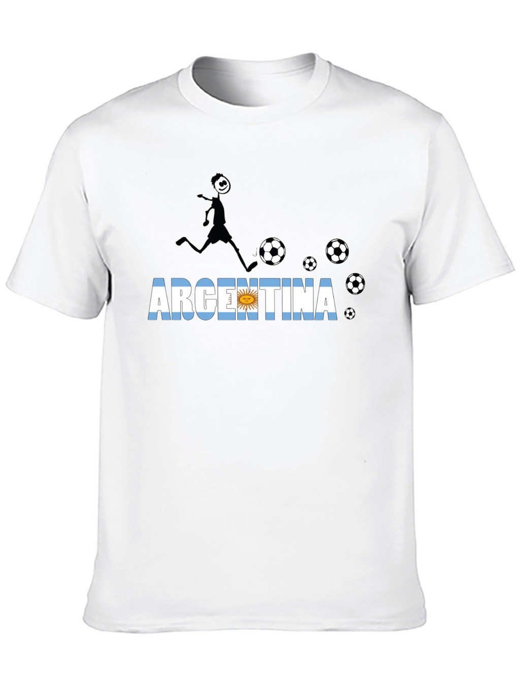 Argentina Soccer Fan T-Shirt - Black