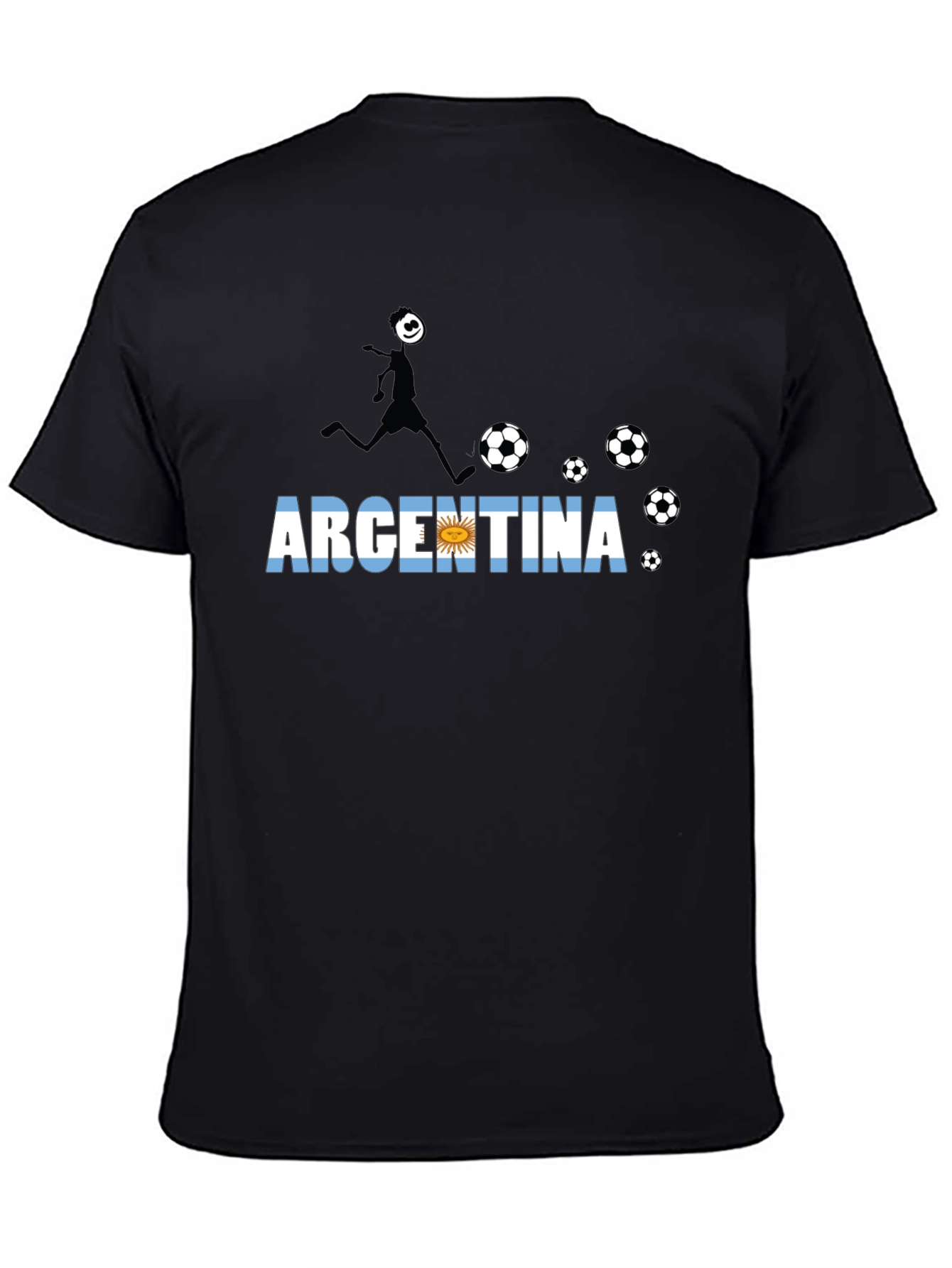 Argentina Soccer Fan T-Shirt - Black
