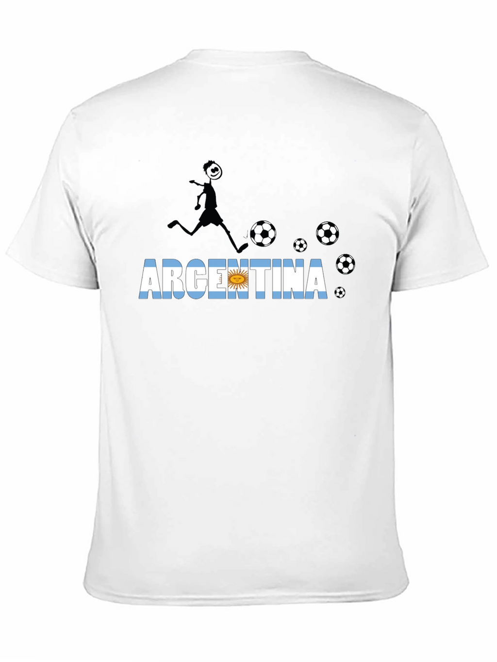 Argentina Soccer Fan T-Shirt - Black
