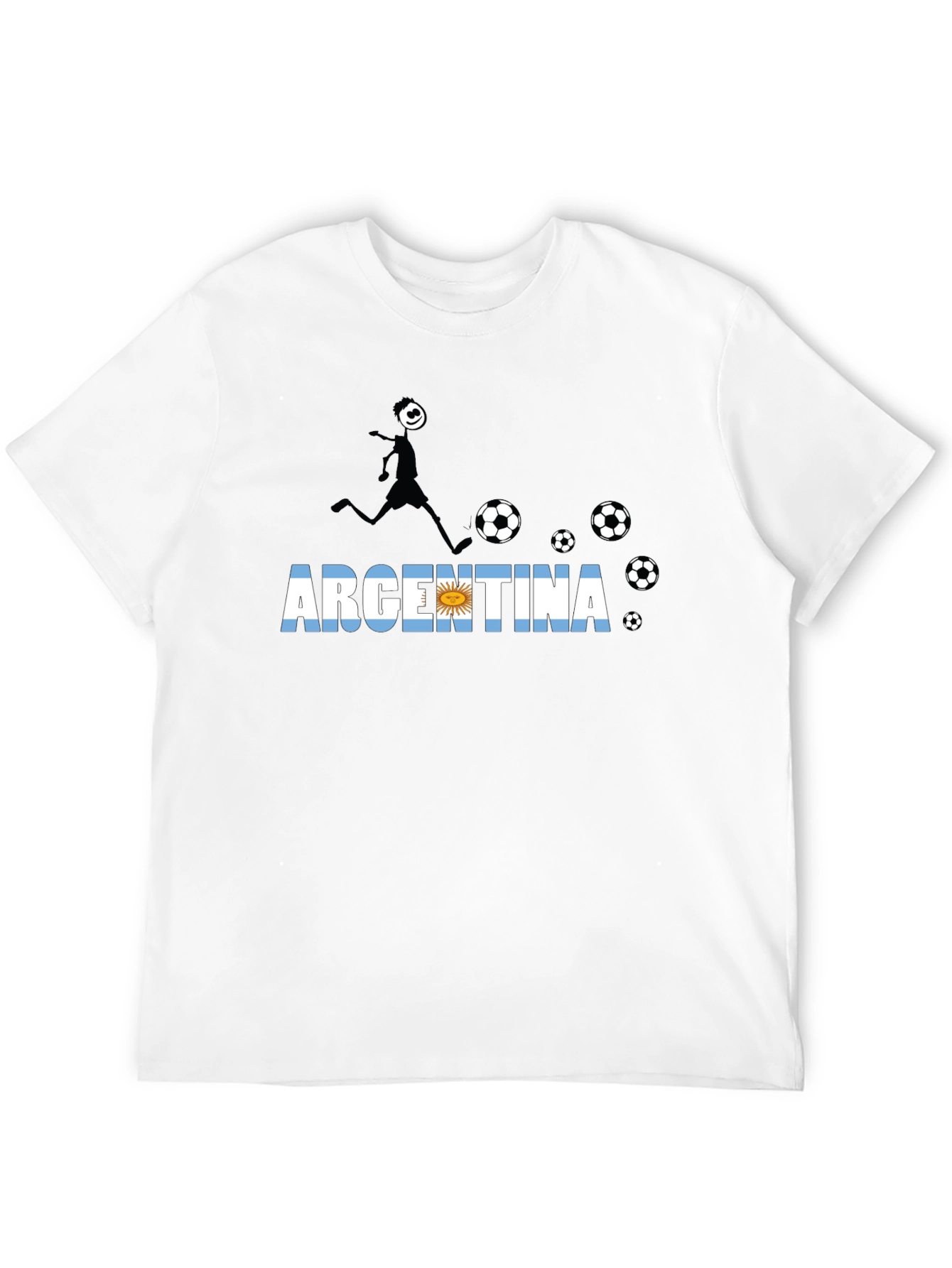 Argentina Soccer Fan T-Shirt - Black