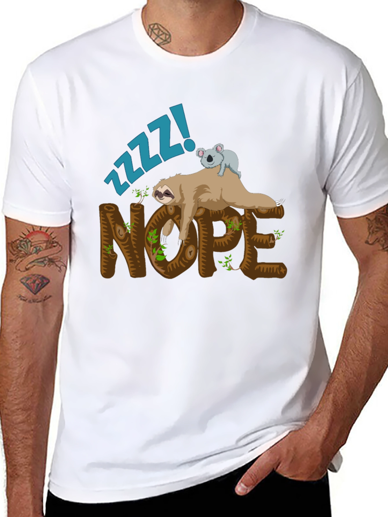 Nope Sloth Graphic Tee