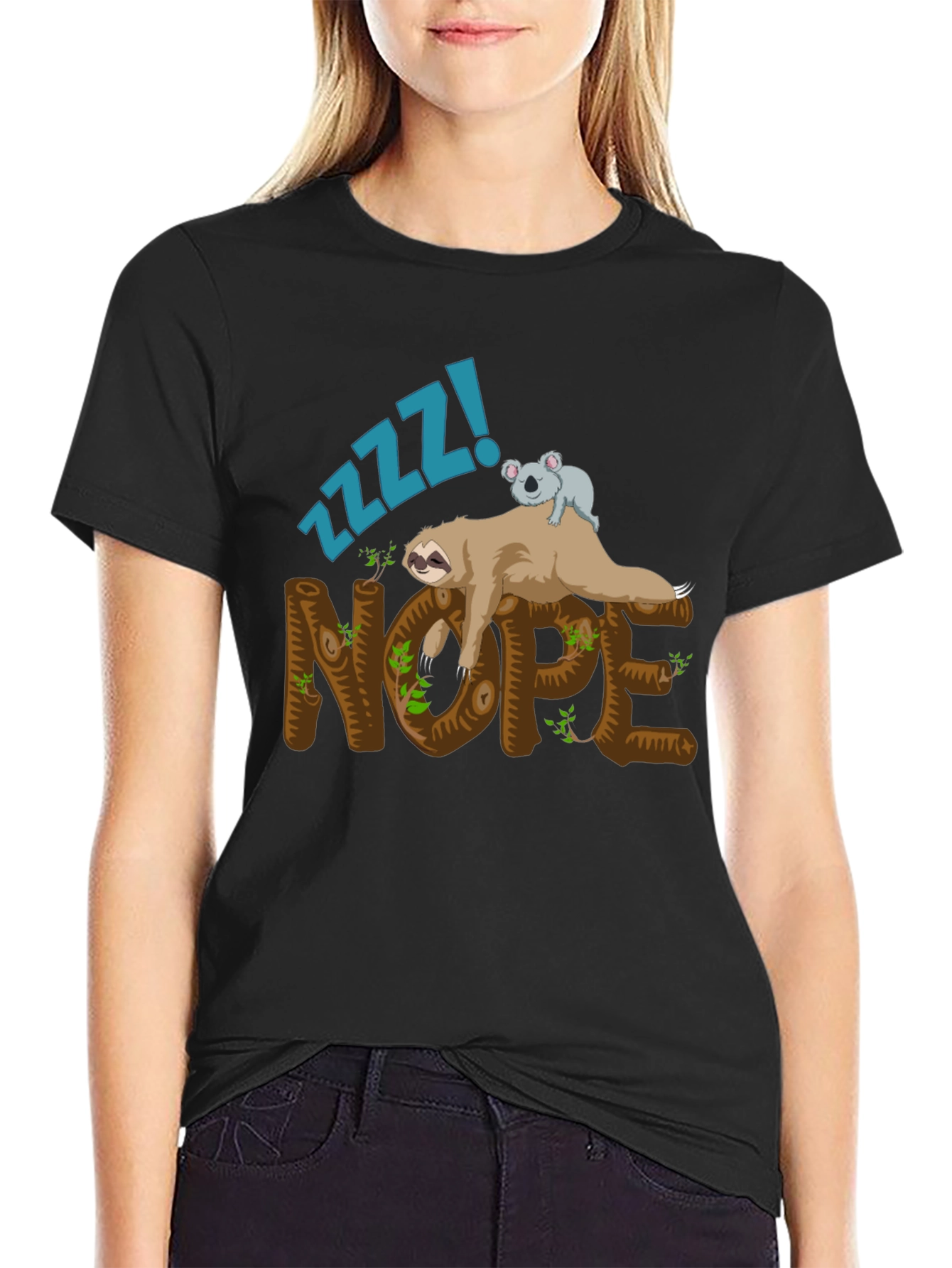 Nope Sloth Graphic Tee