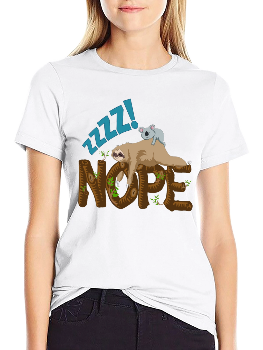 Nope Sloth Graphic Tee