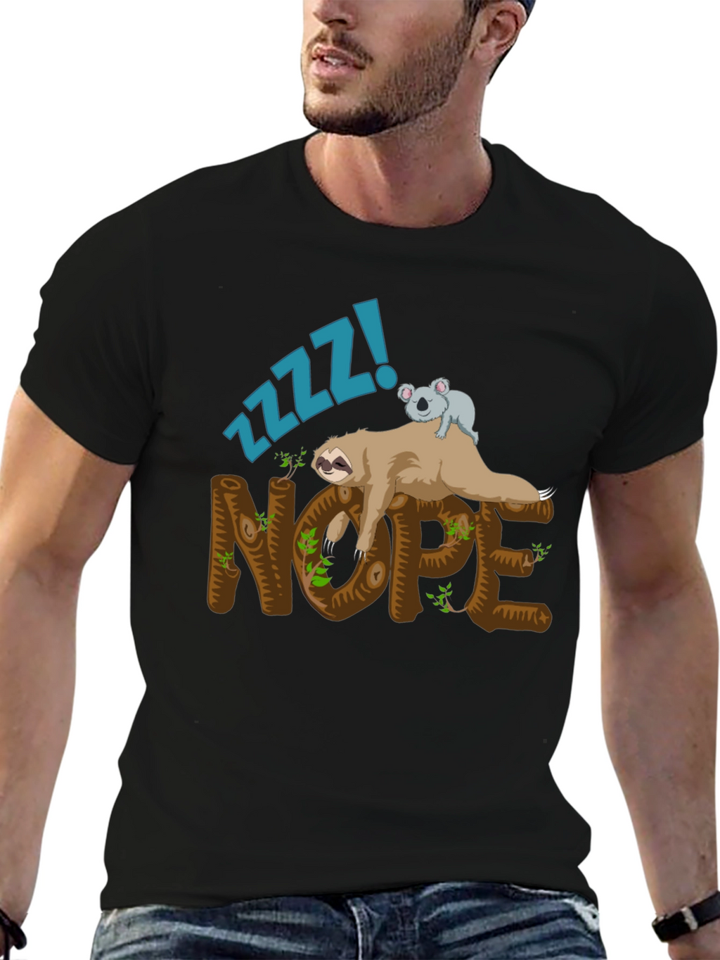 Nope Sloth Graphic Tee
