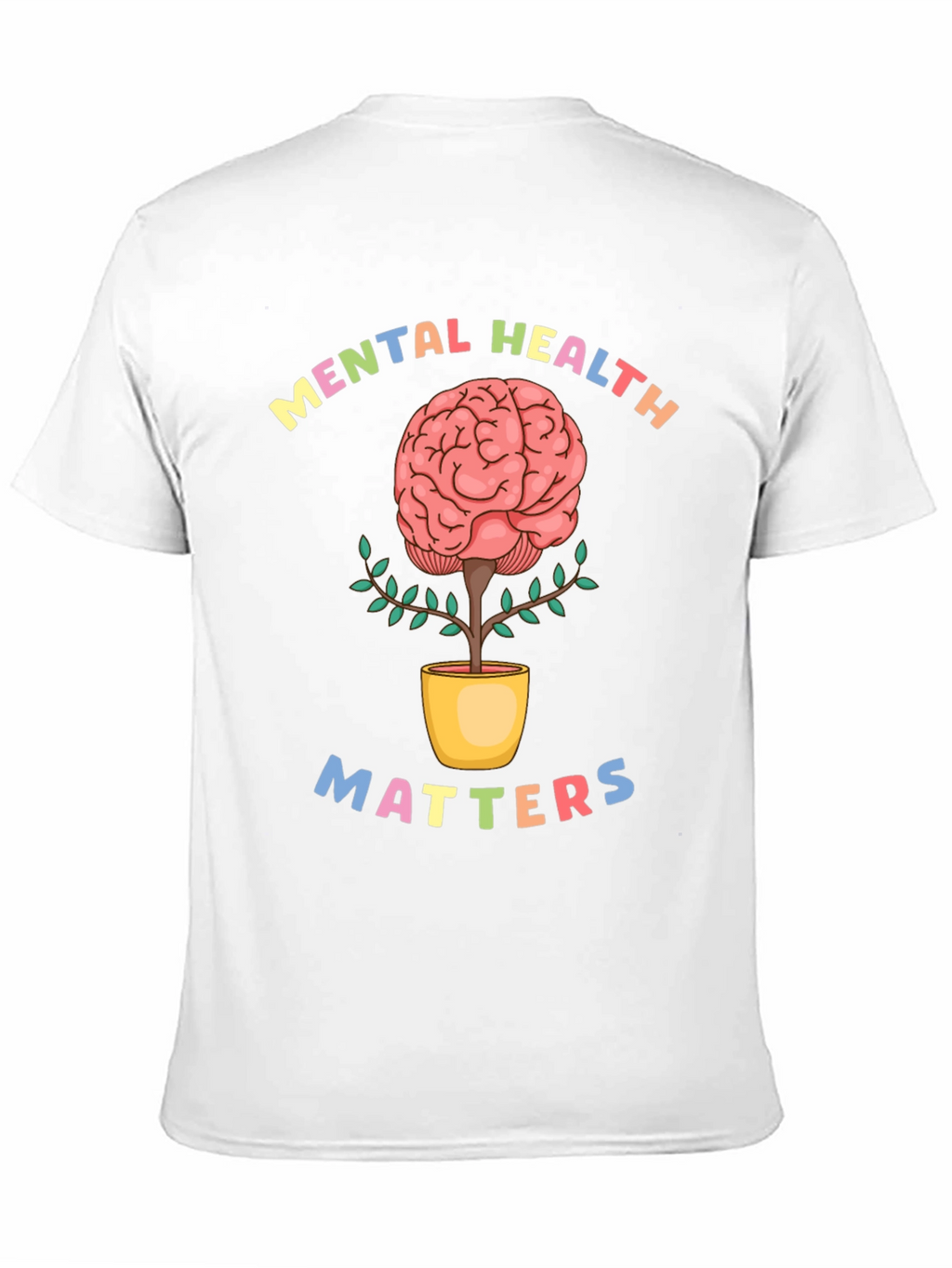 Mental Health Matters T-Shirt - Brain Plant Design