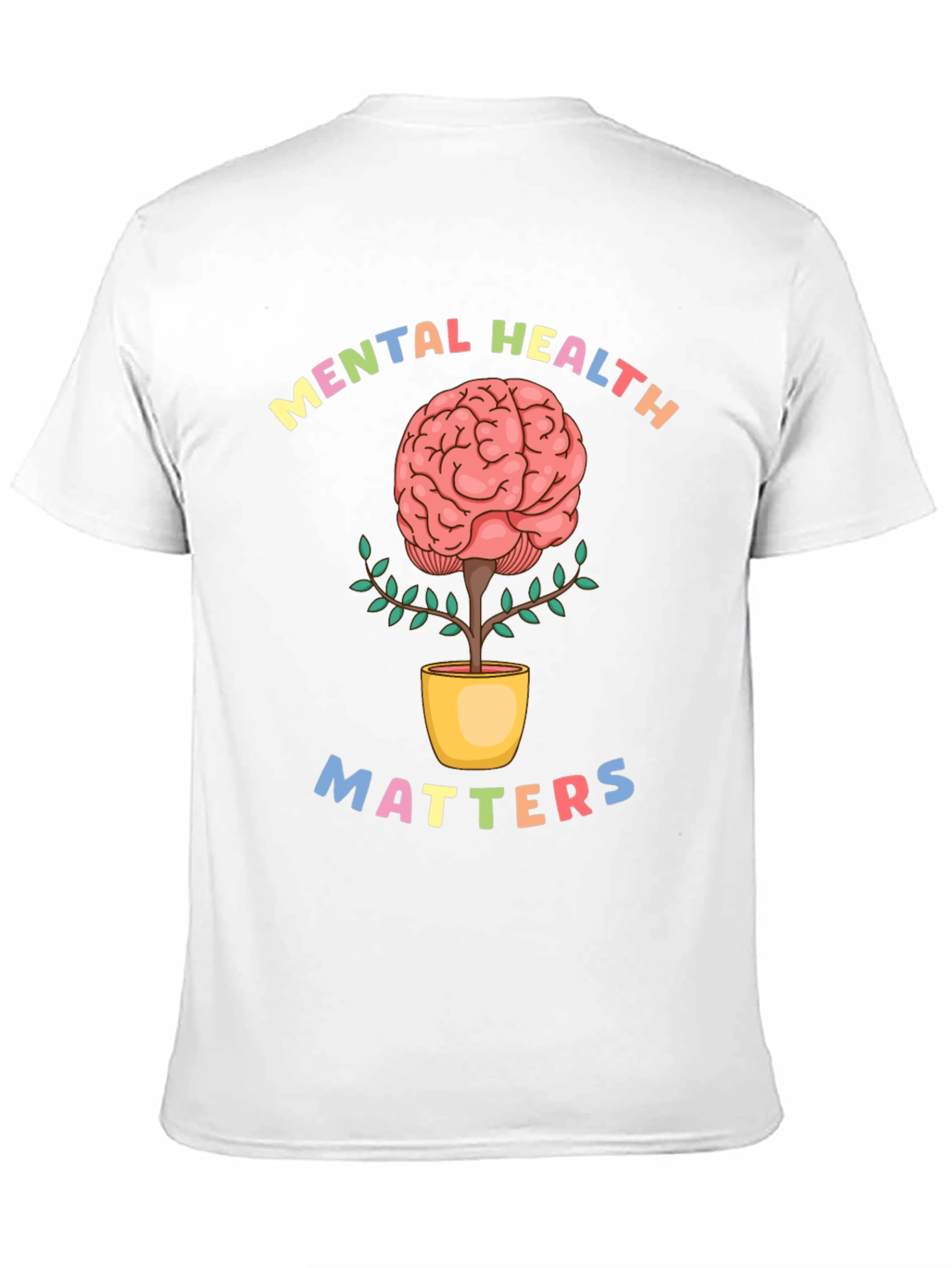 Mental Health Matters T-Shirt - Brain Plant Design