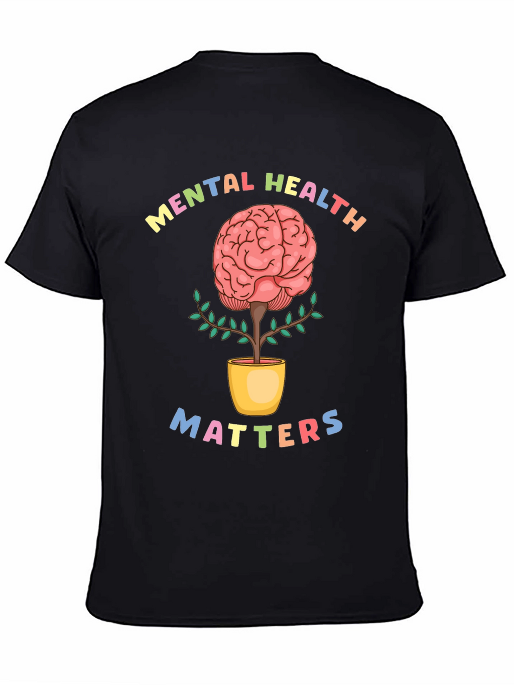 Mental Health Matters T-Shirt - Brain Plant Design