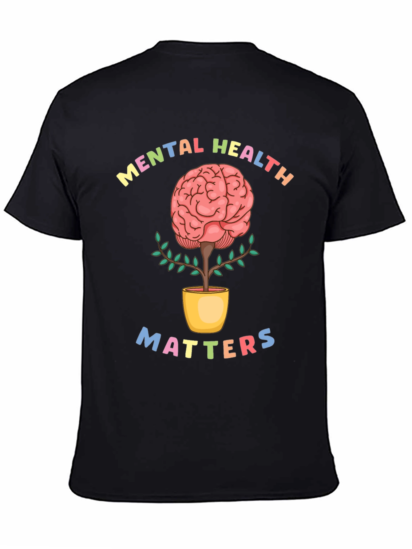 Mental Health Matters T-Shirt - Brain Plant Design