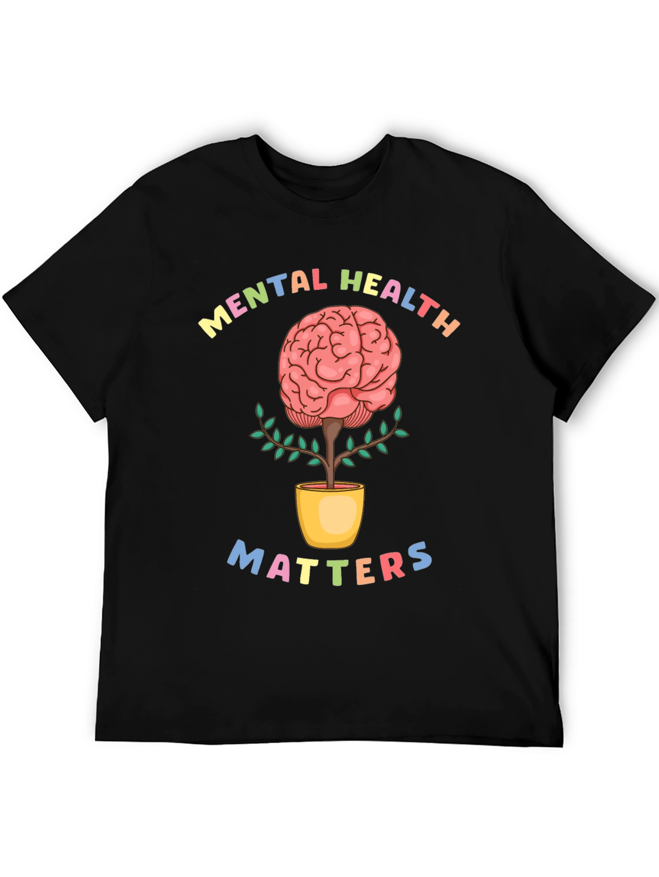 Mental Health Matters T-Shirt - Brain Plant Design