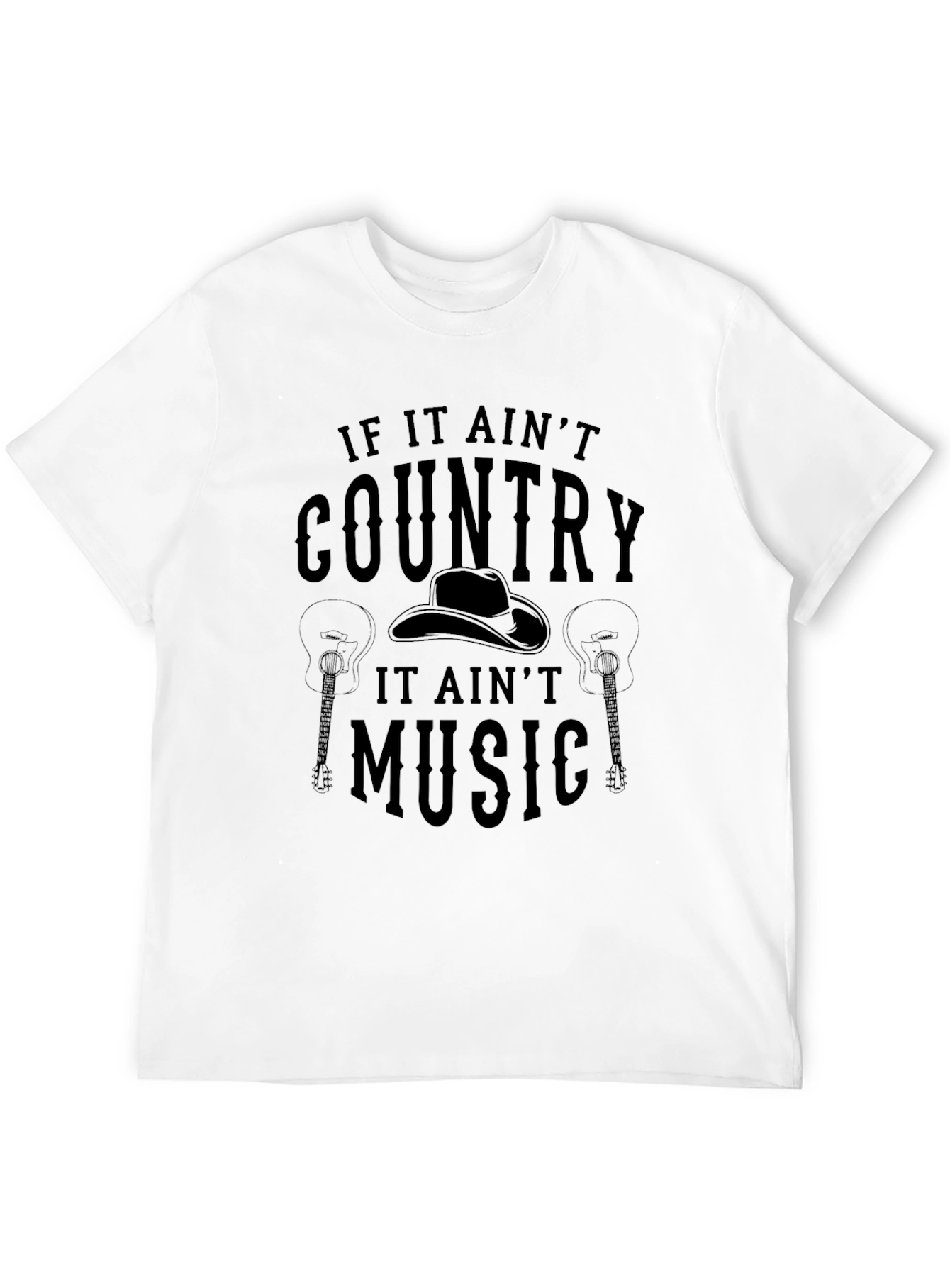 Country Music T-Shirt - Mens Black Graphic Tee