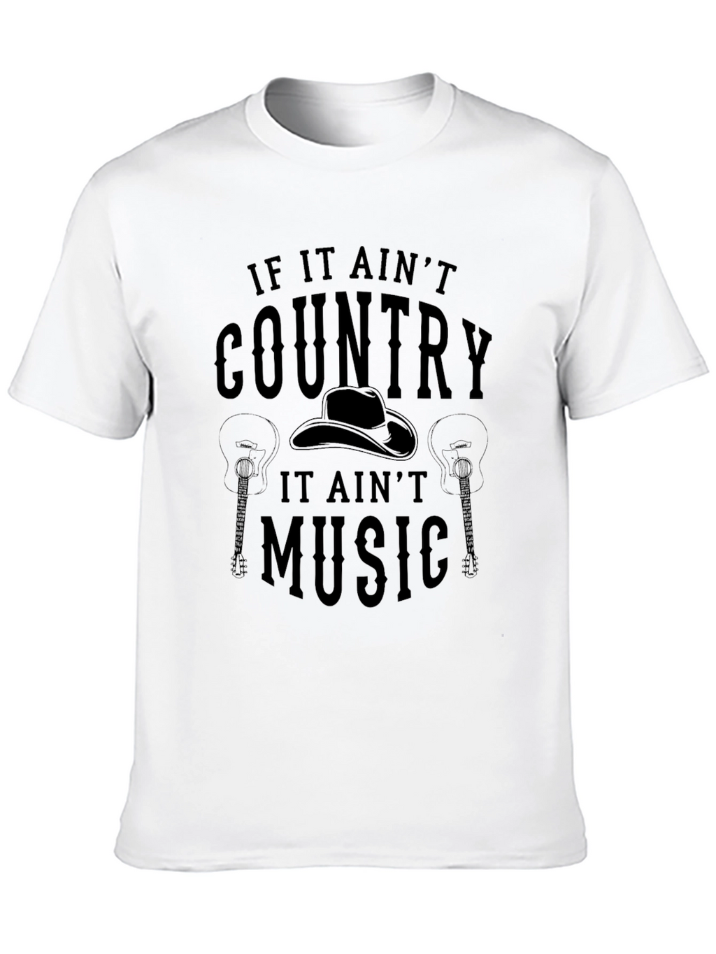 Country Music T-Shirt - Mens Black Graphic Tee
