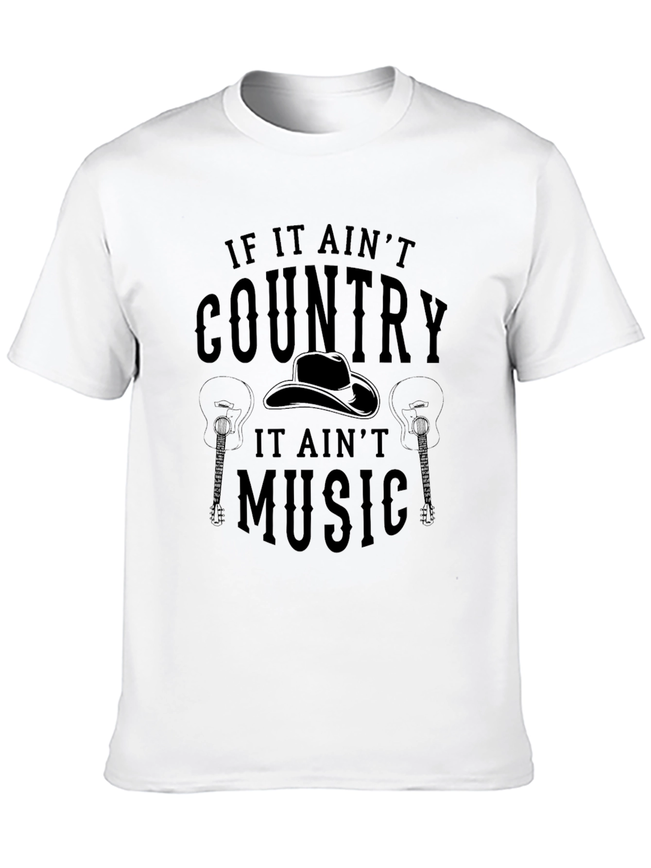 Country Music T-Shirt - Mens Black Graphic Tee