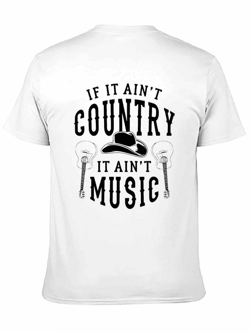 Country Music T-Shirt - Mens Black Graphic Tee