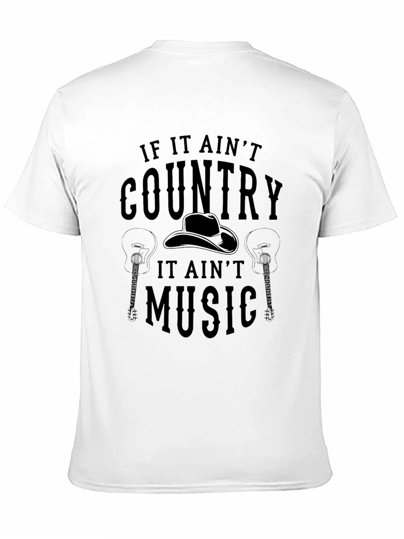 Country Music T-Shirt - Mens Black Graphic Tee