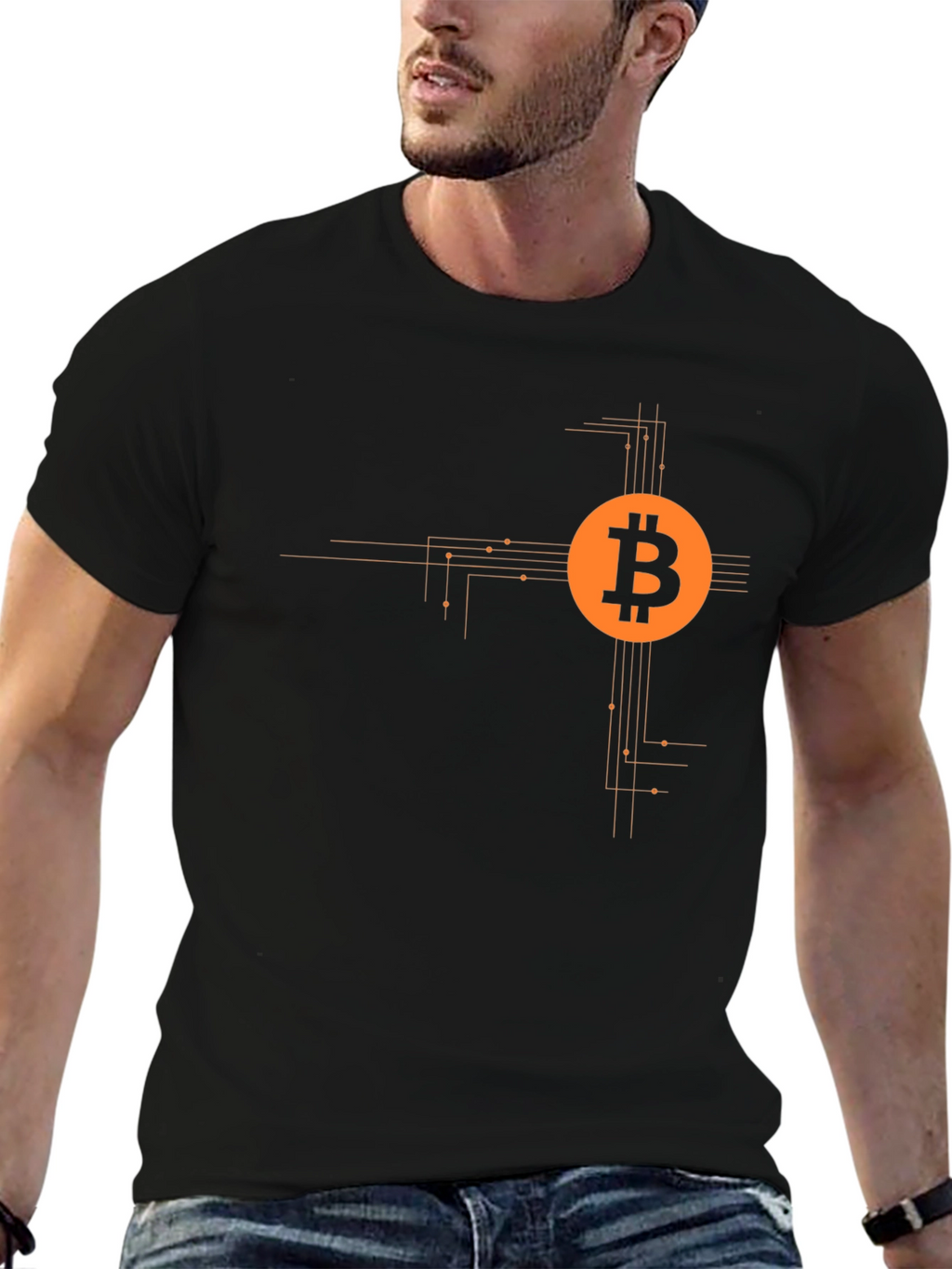 Bitcoin Crypto T-Shirt - Modern Tech Style