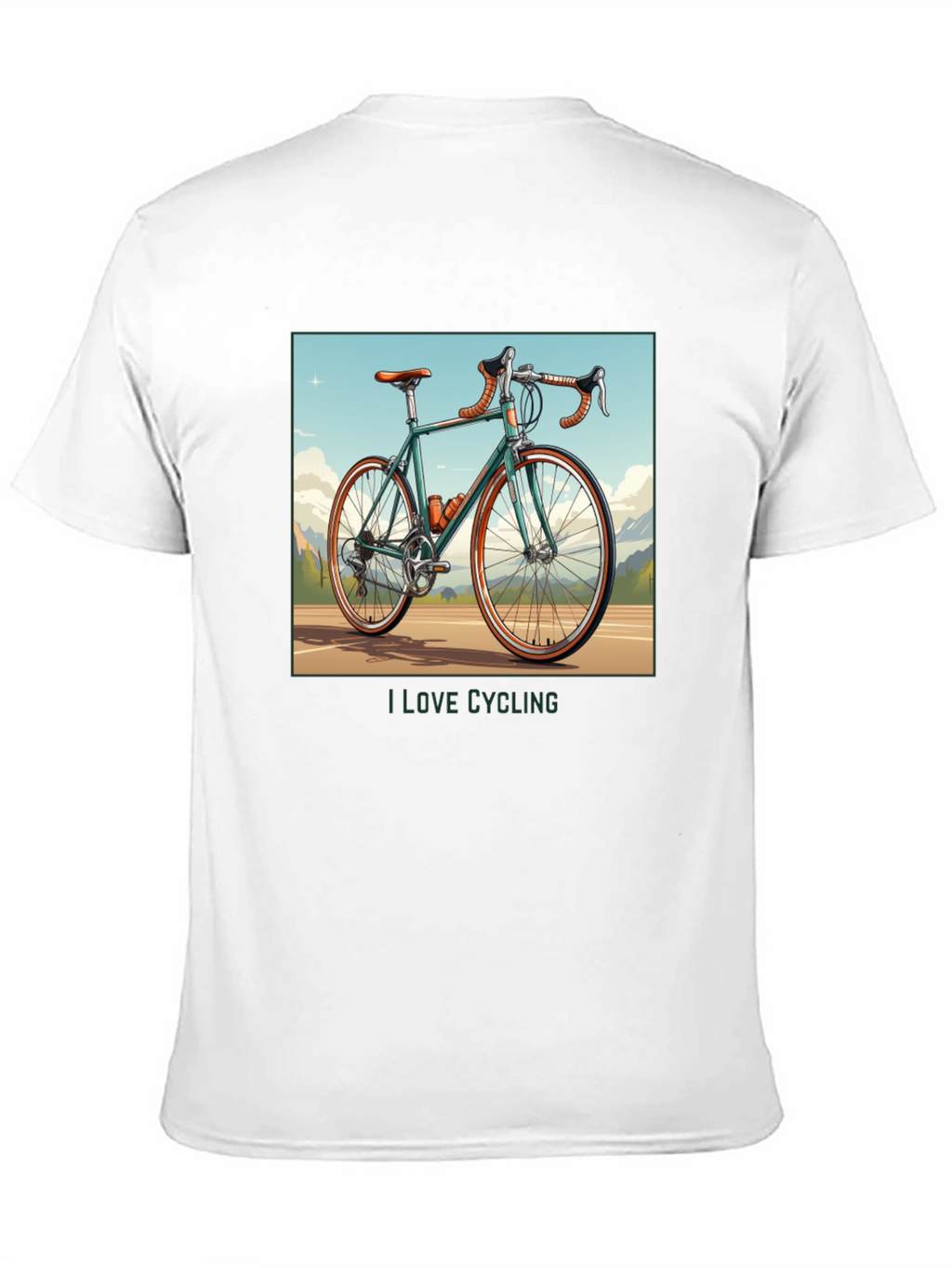 I Love Cycling Black Graphic T-Shirt