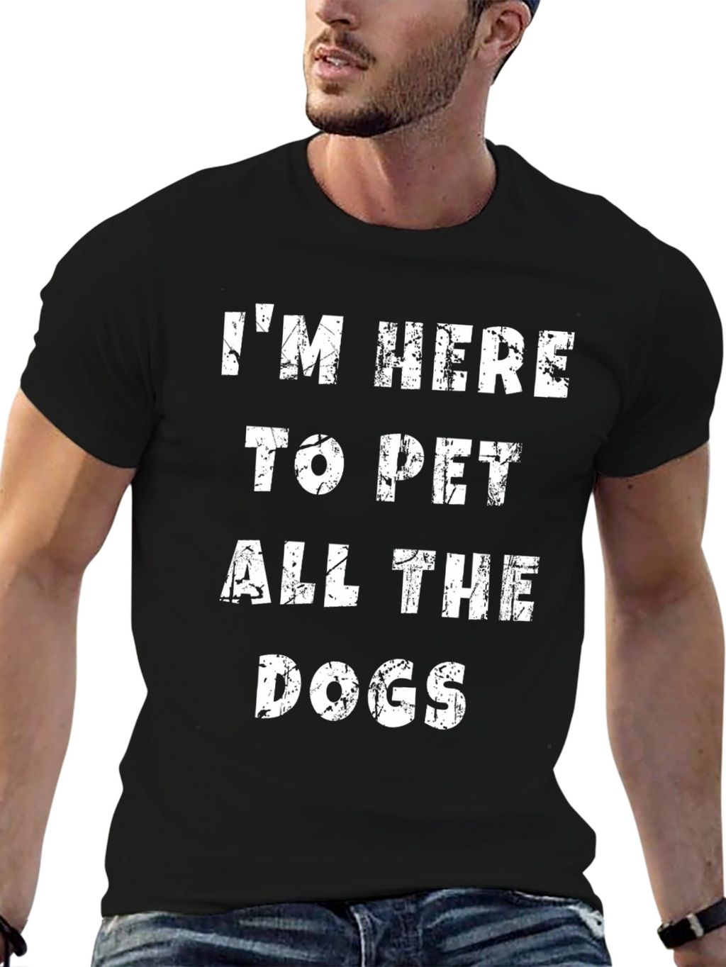 Im Here to Pet All the Dogs Graphic Tee