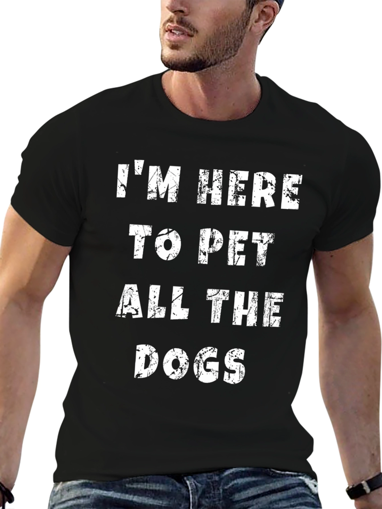Im Here to Pet All the Dogs Graphic Tee
