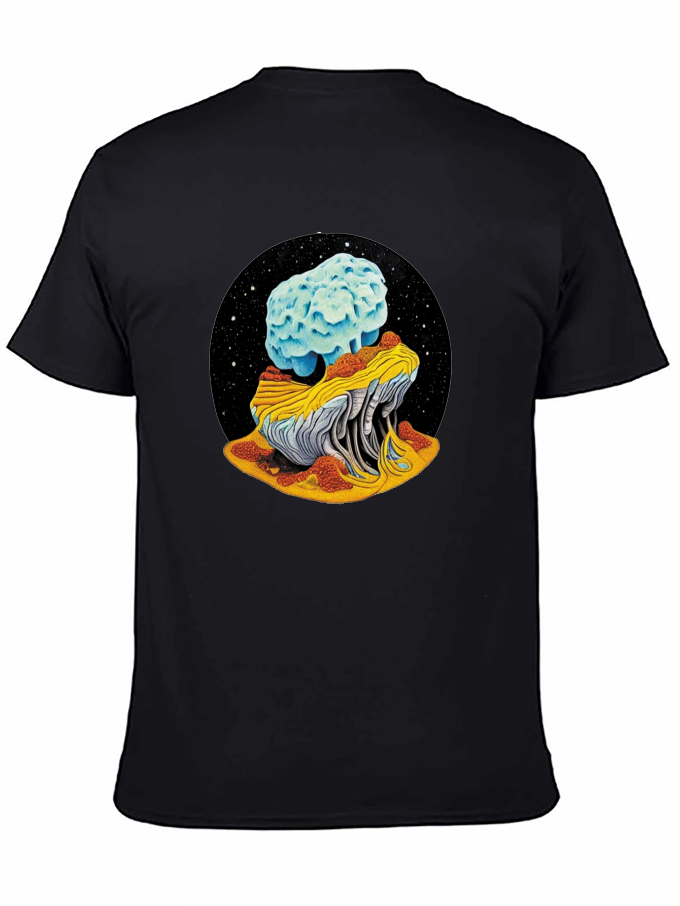 Cosmic Mushroom Tee - Black Unisex