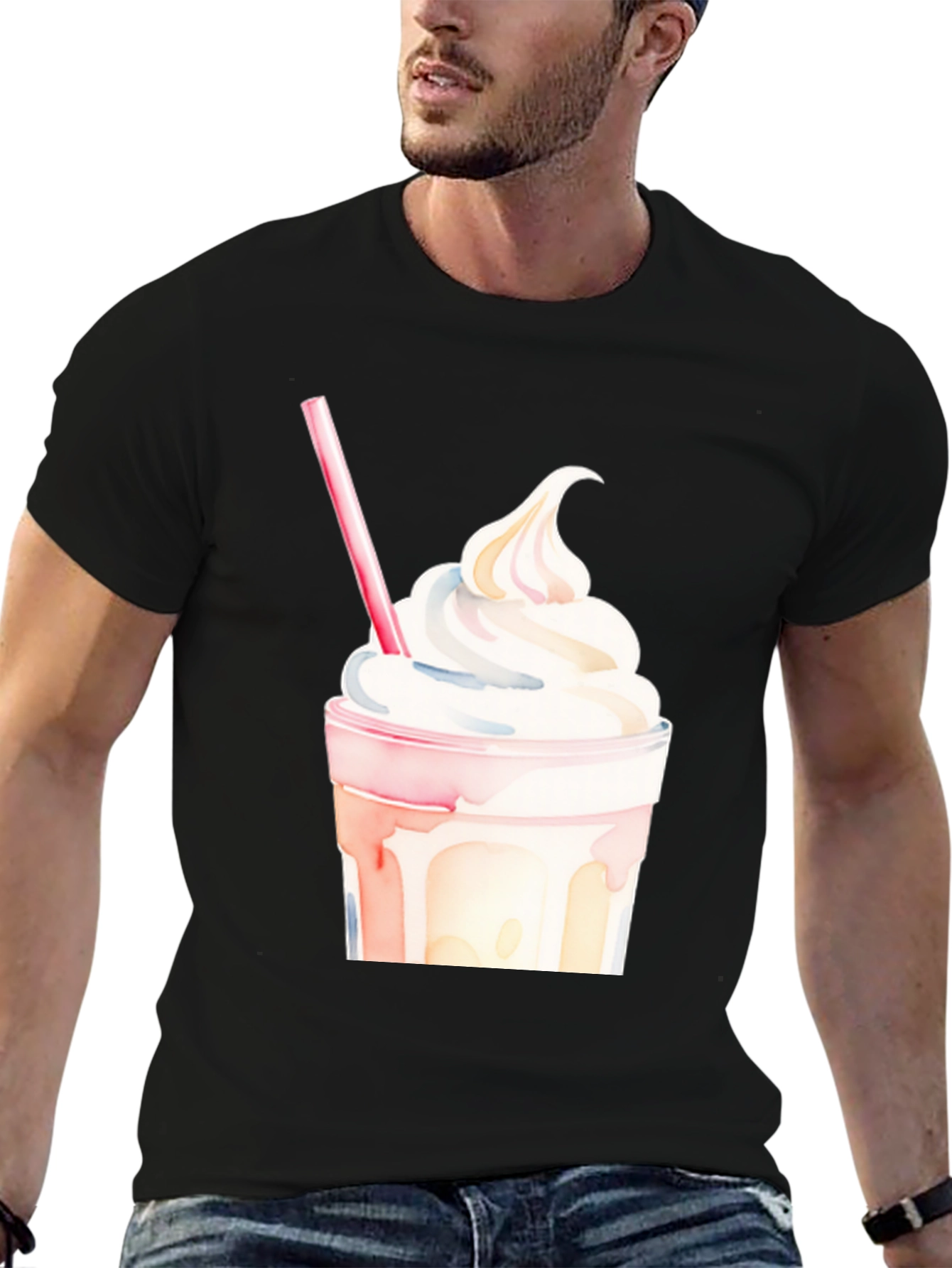 Milkshake Graphic Tee - Stylish Casual Wear