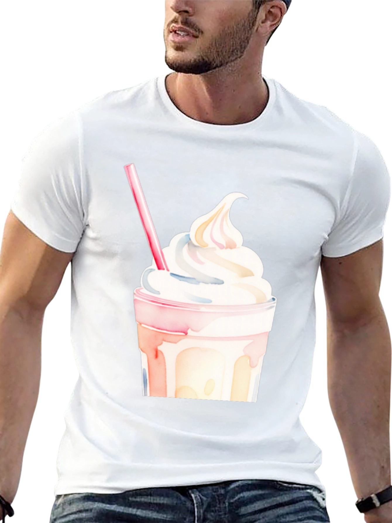 Milkshake Graphic Tee - Stylish Casual Wear