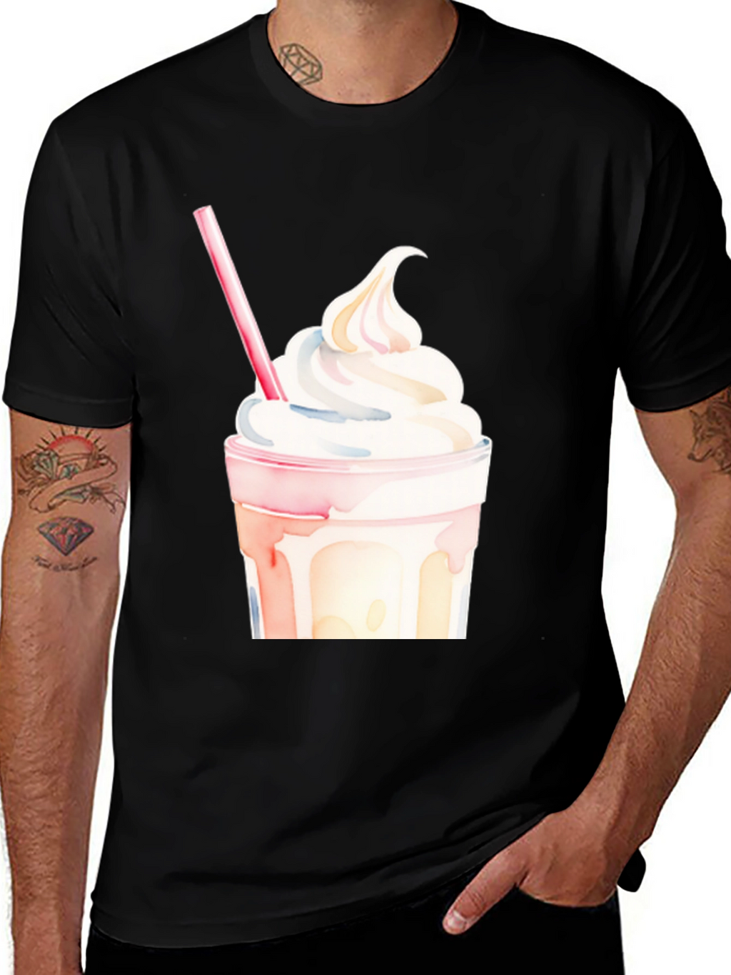 Milkshake Graphic Tee - Stylish Casual Wear