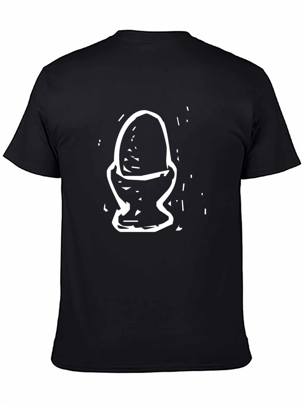 Egg in Cup Black Graphic Tee