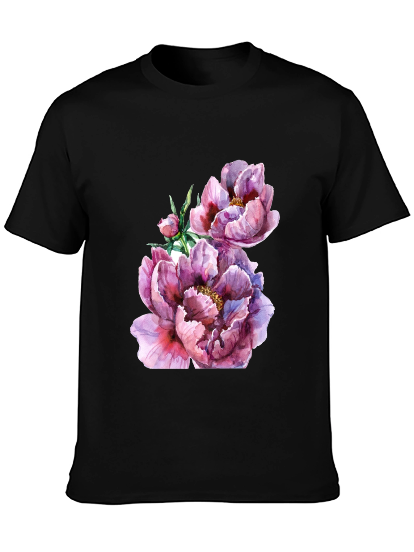 Floral Watercolor T-Shirt - Artistic Casual Wear