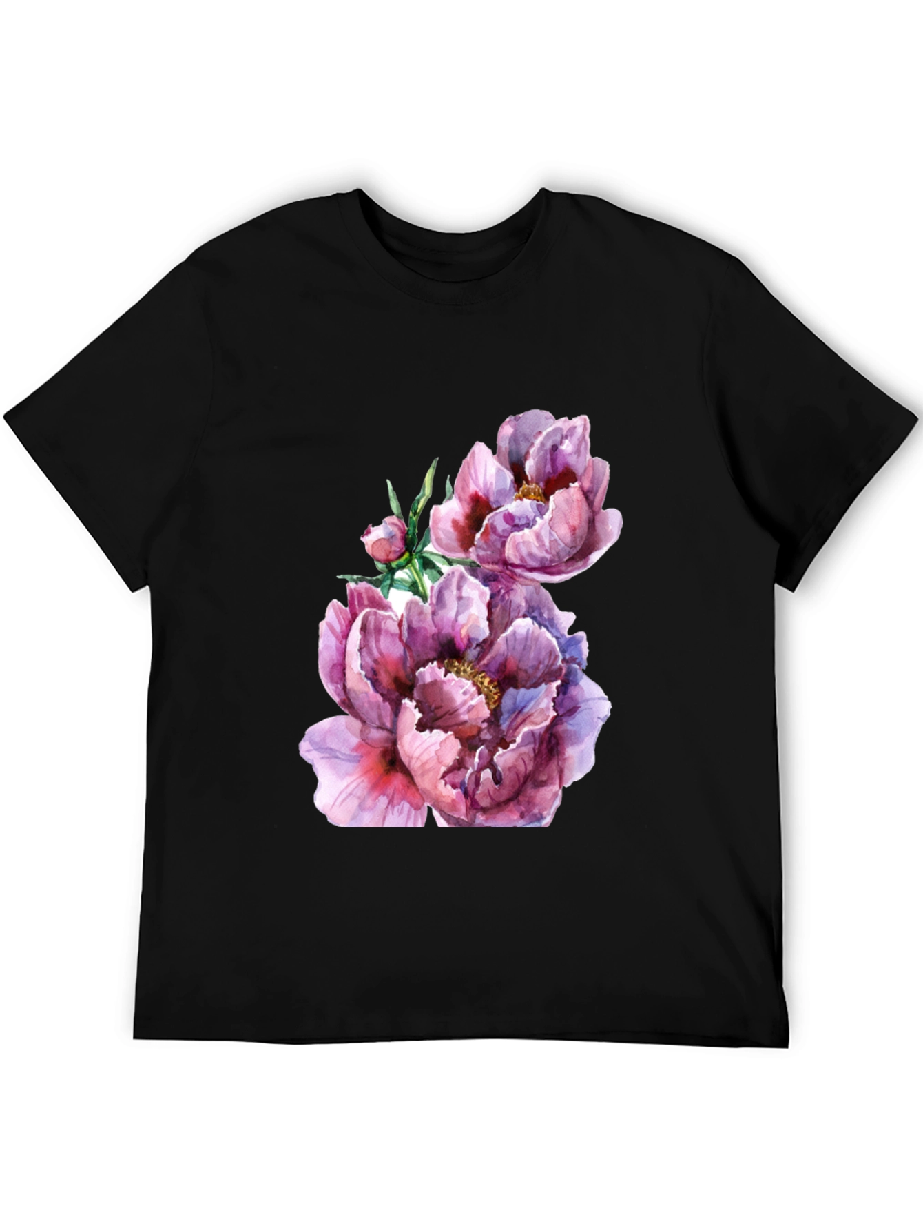 Floral Watercolor T-Shirt - Artistic Casual Wear