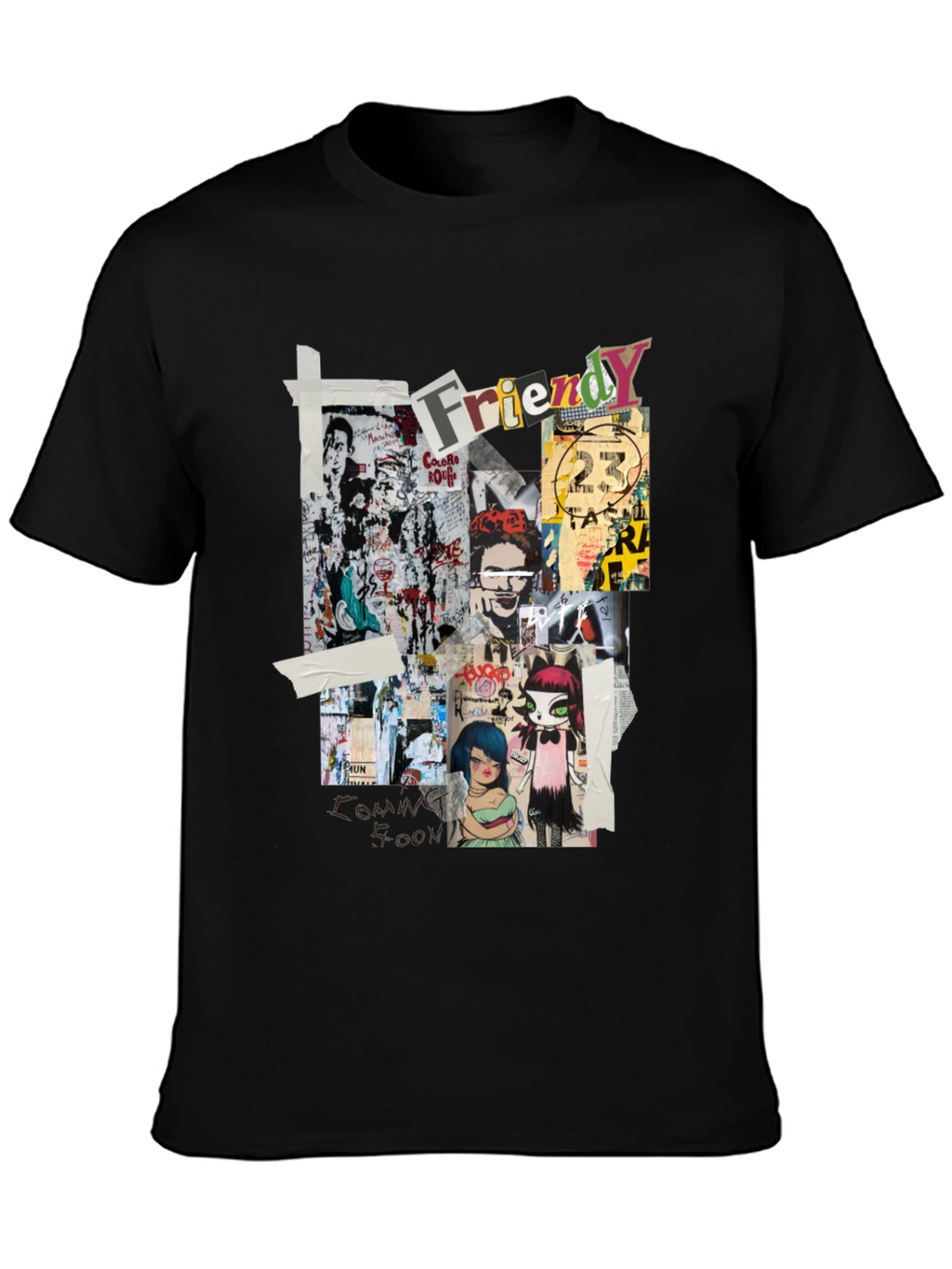 Abstract Collage T-Shirt - Street Art Style