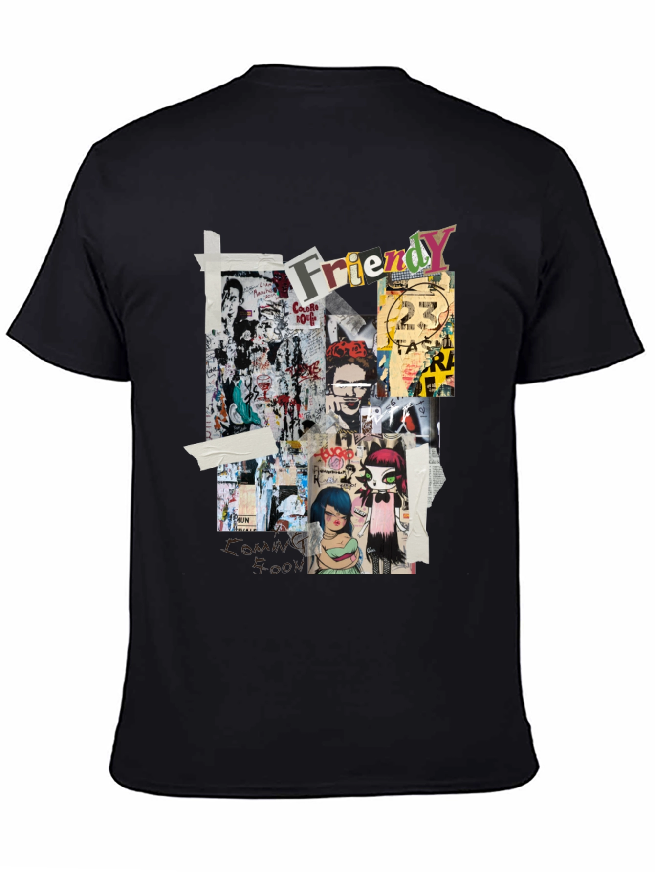 Abstract Collage T-Shirt - Street Art Style