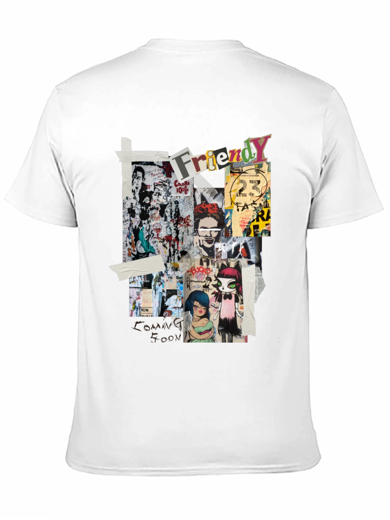 Abstract Collage T-Shirt - Street Art Style