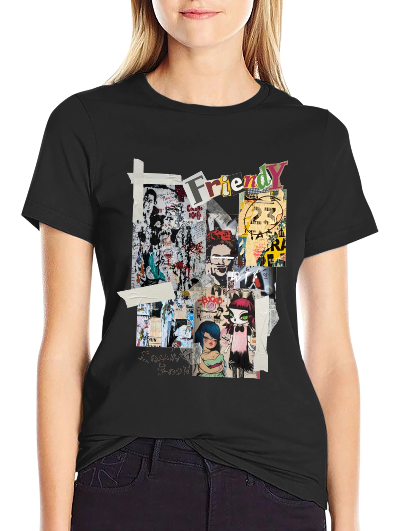 Abstract Collage T-Shirt - Street Art Style