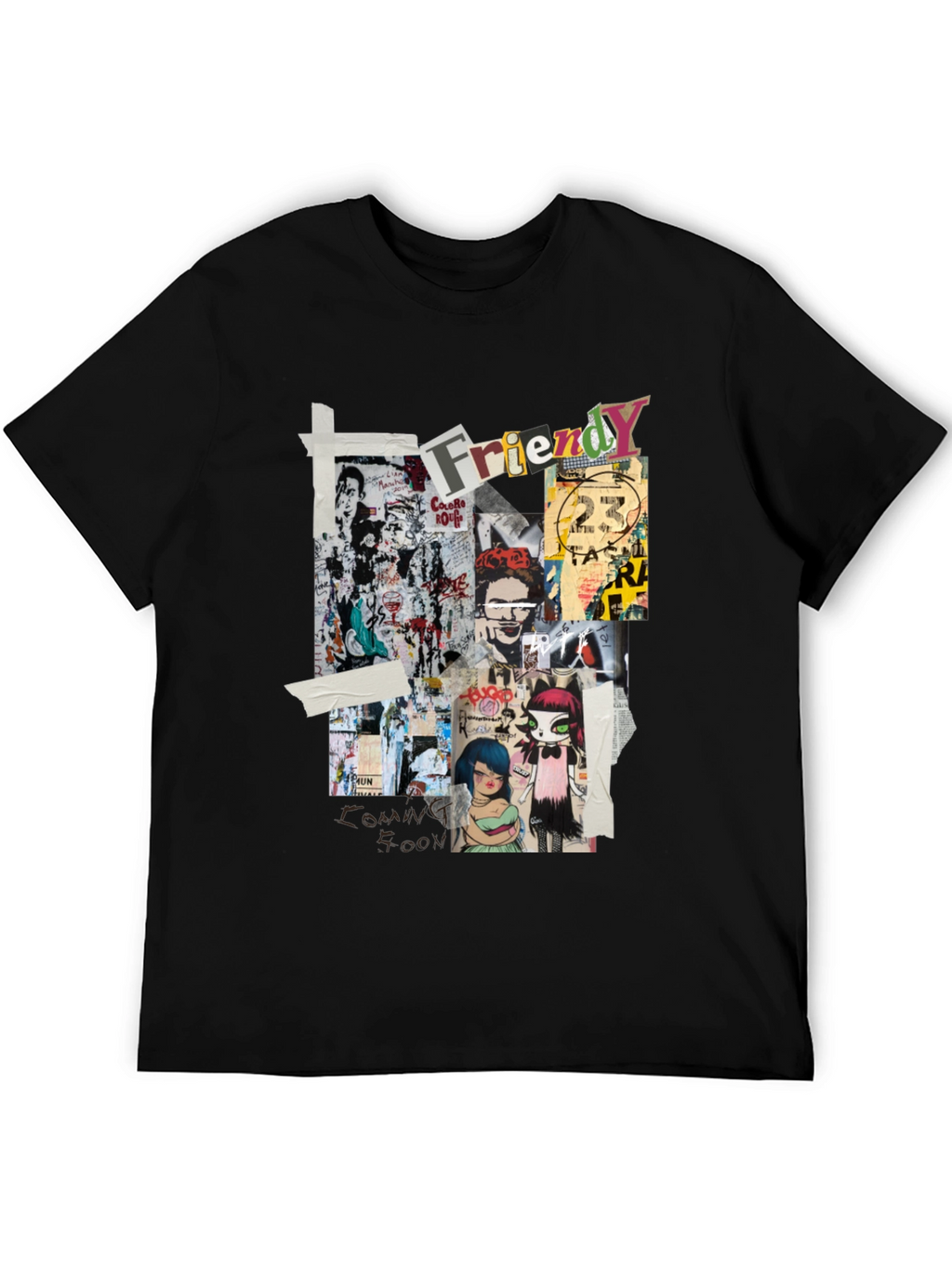 Abstract Collage T-Shirt - Street Art Style