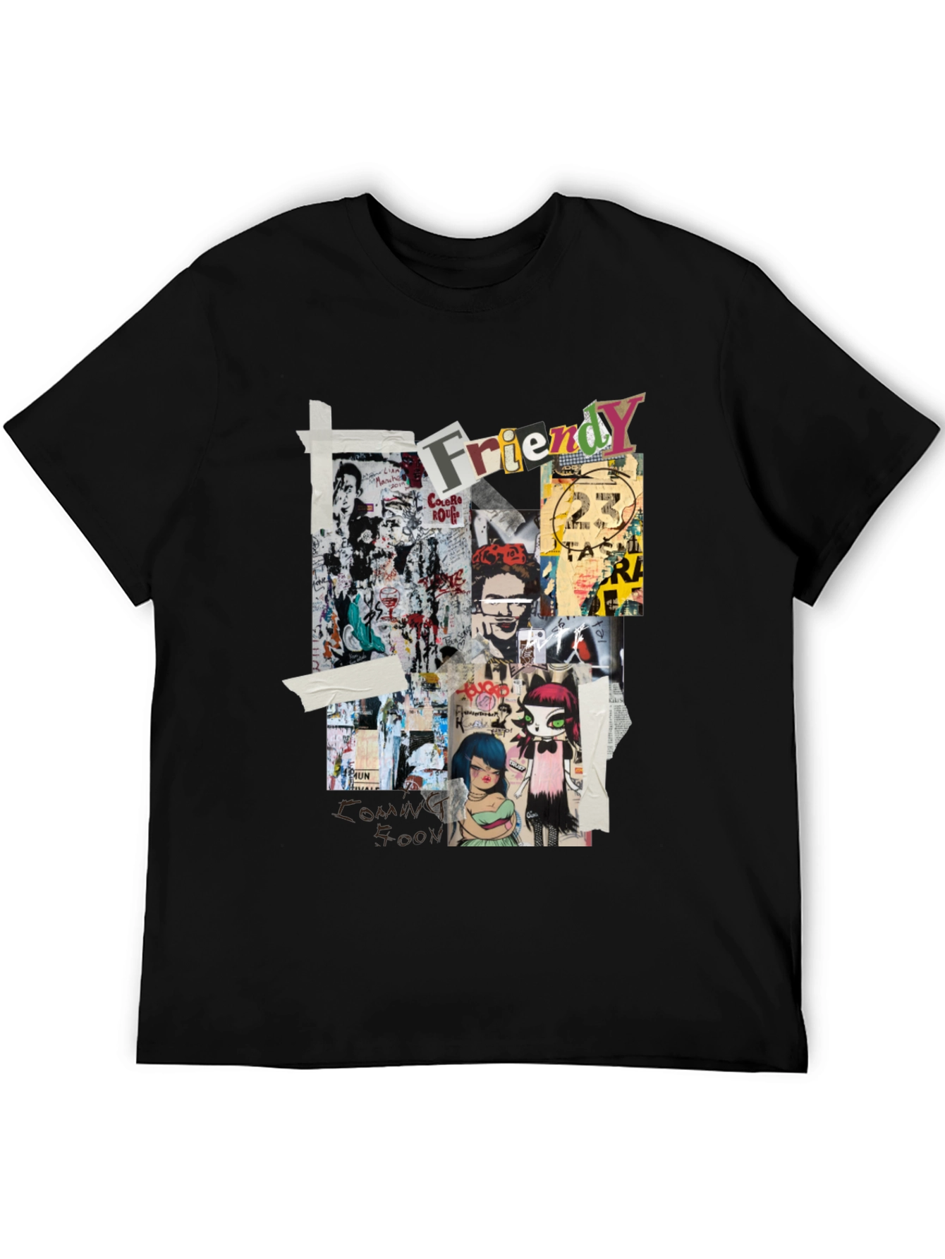 Abstract Collage T-Shirt - Street Art Style