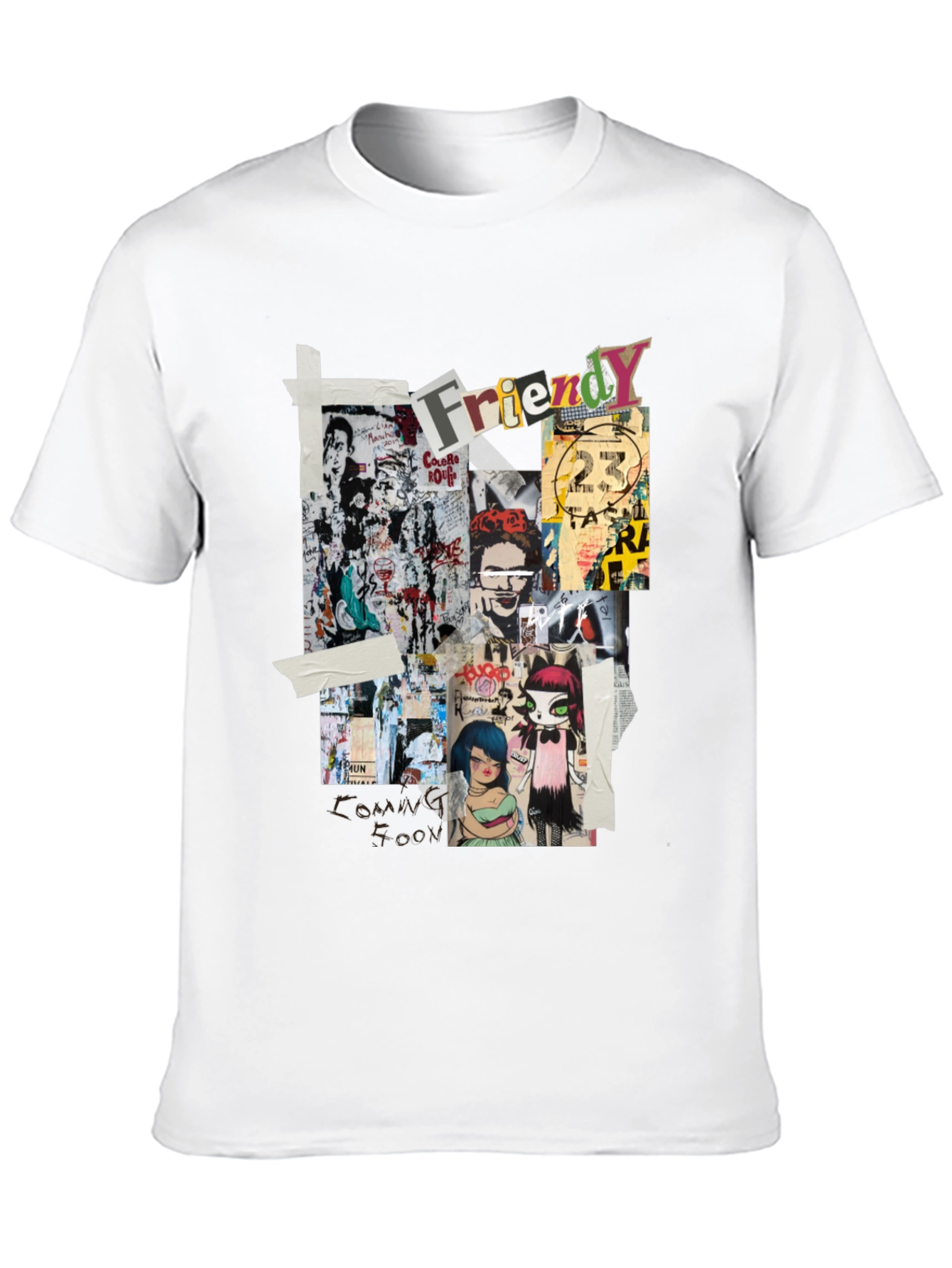 Abstract Collage T-Shirt - Street Art Style