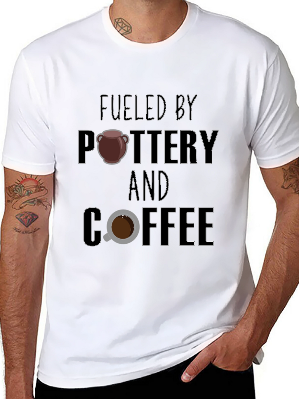 Fueled by Pottery and Coffee Graphic Tee