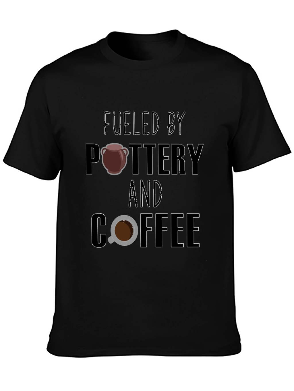 Fueled by Pottery and Coffee Graphic Tee