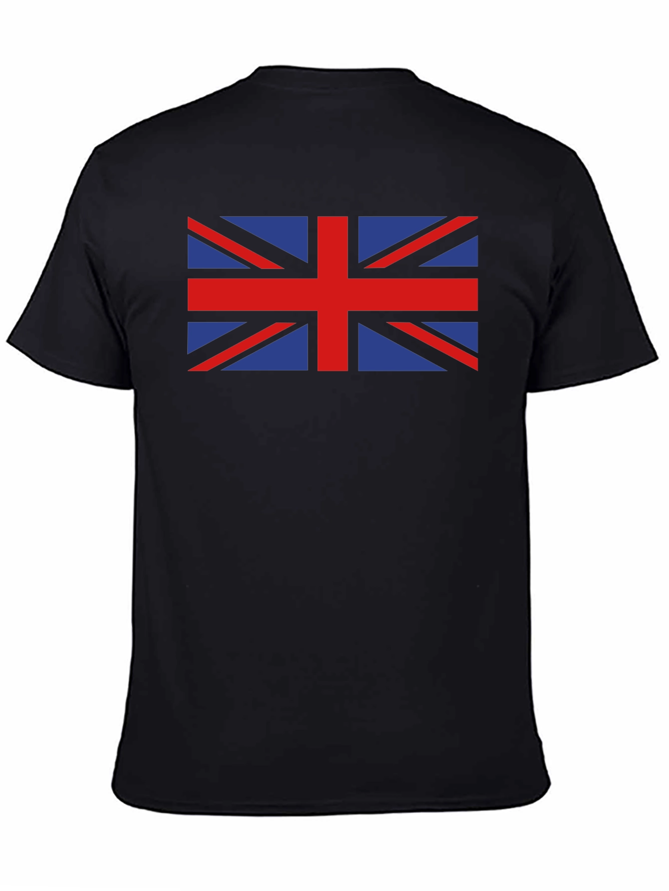British Flag Graphic Tee - Black Crew Neck T-Shirt