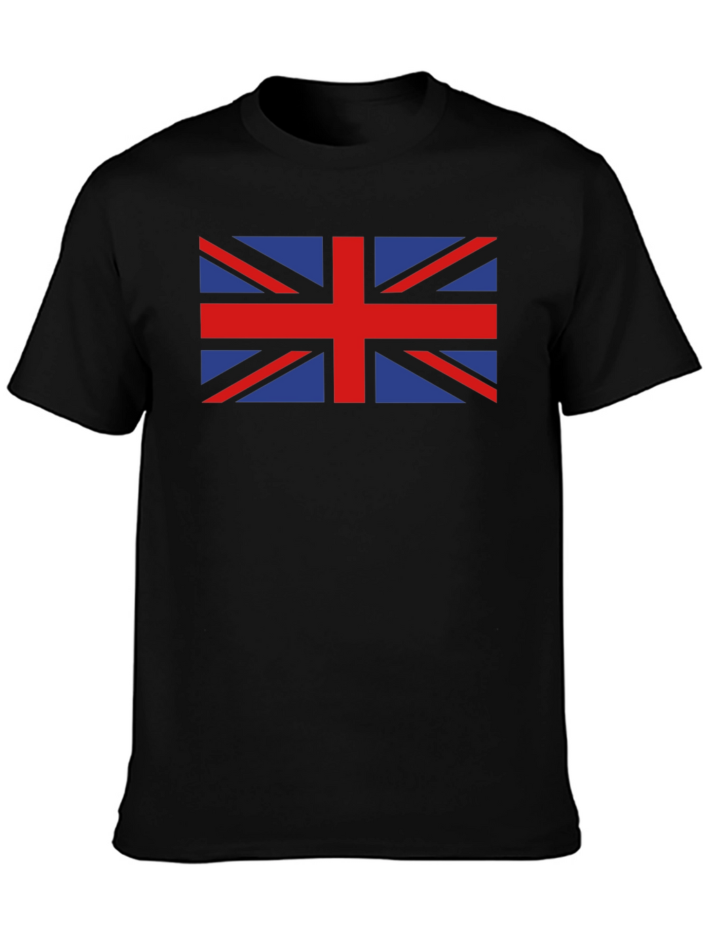 British Flag Graphic Tee - Black Crew Neck T-Shirt
