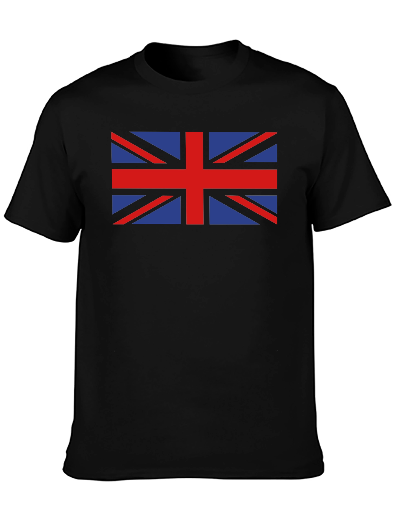 British Flag Graphic Tee - Black Crew Neck T-Shirt