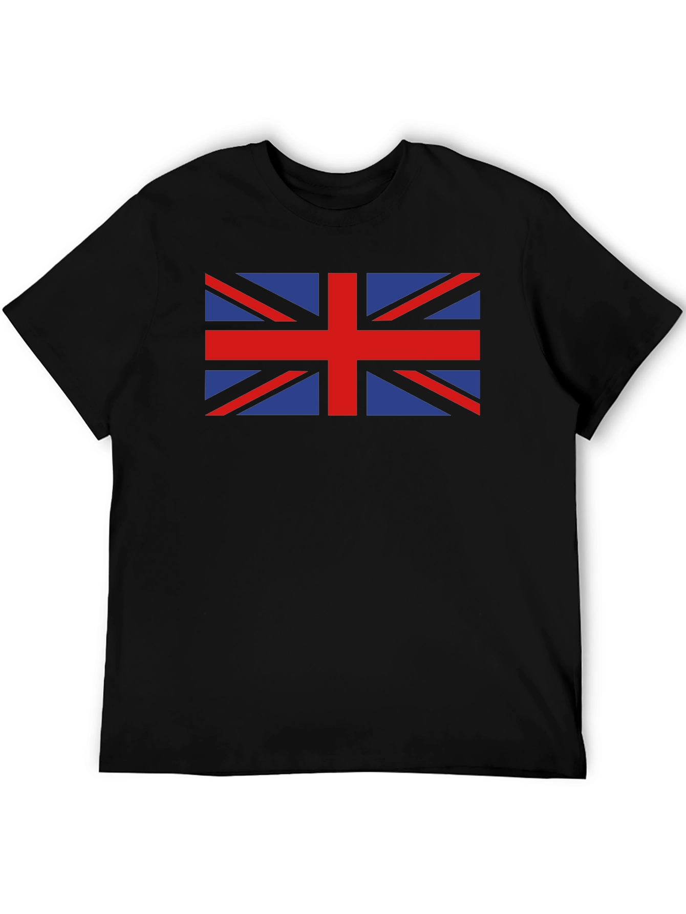 British Flag Graphic Tee - Black Crew Neck T-Shirt