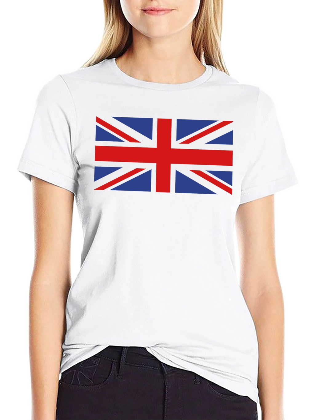 British Flag Graphic Tee - Black Crew Neck T-Shirt