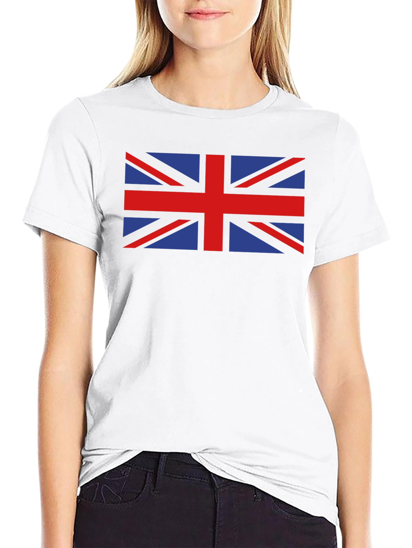 British Flag Graphic Tee - Black Crew Neck T-Shirt