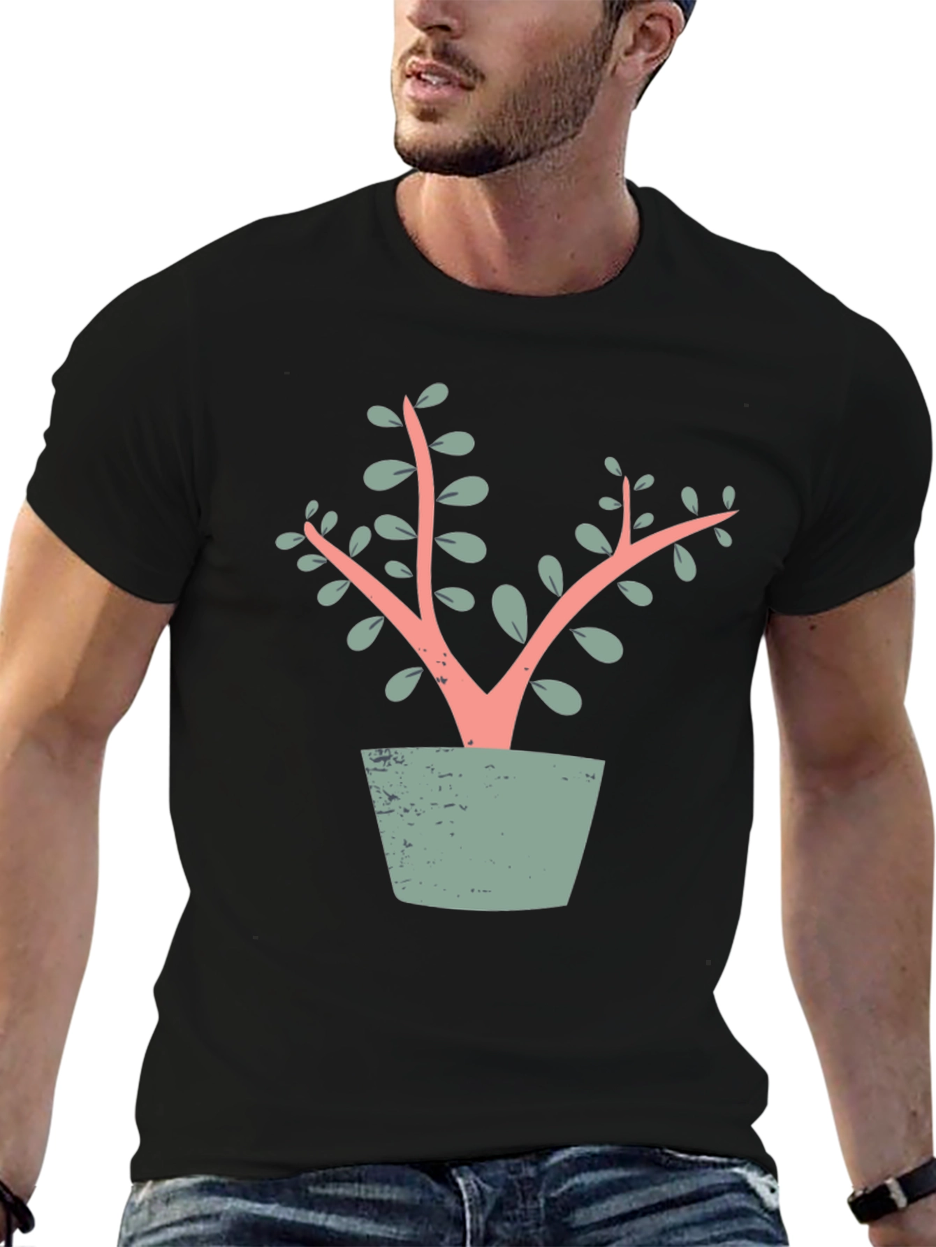 Modern Plant T-Shirt - Stylish Graphic Tee