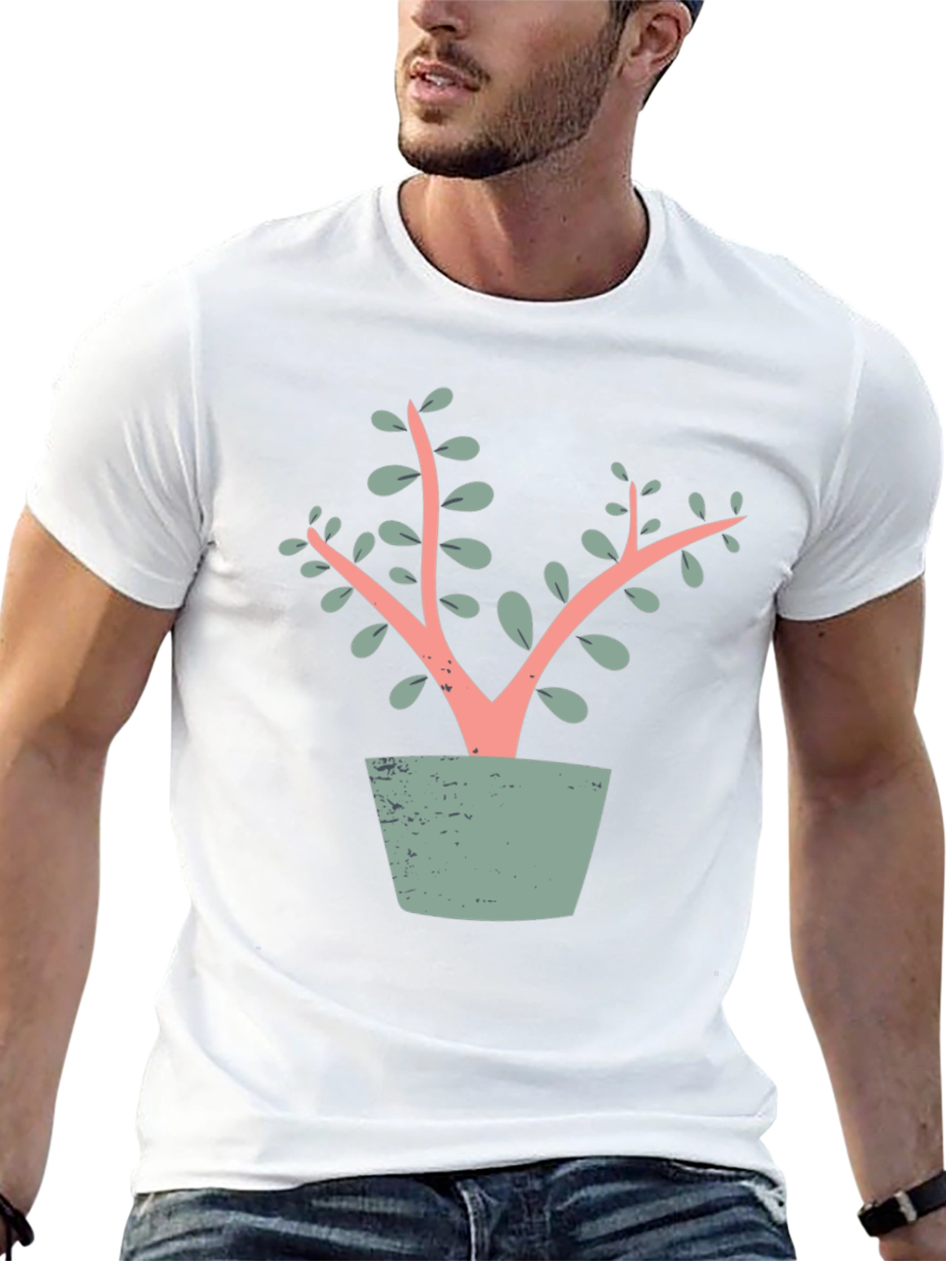 Modern Plant T-Shirt - Stylish Graphic Tee
