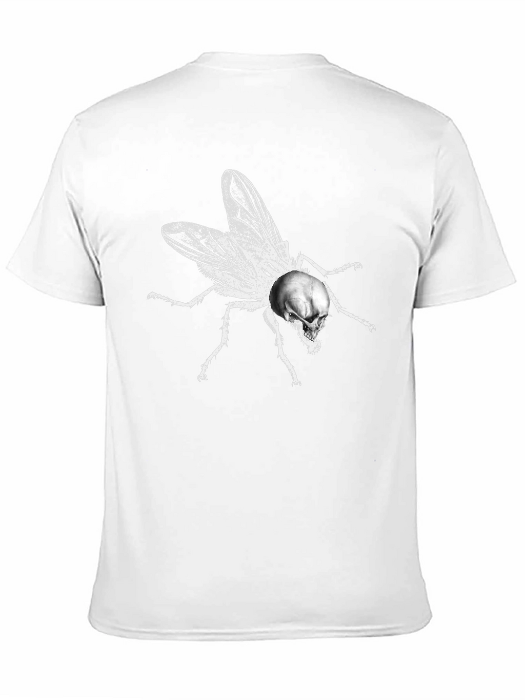 Skull Fly Graphic Tee - Black Cotton T-Shirt