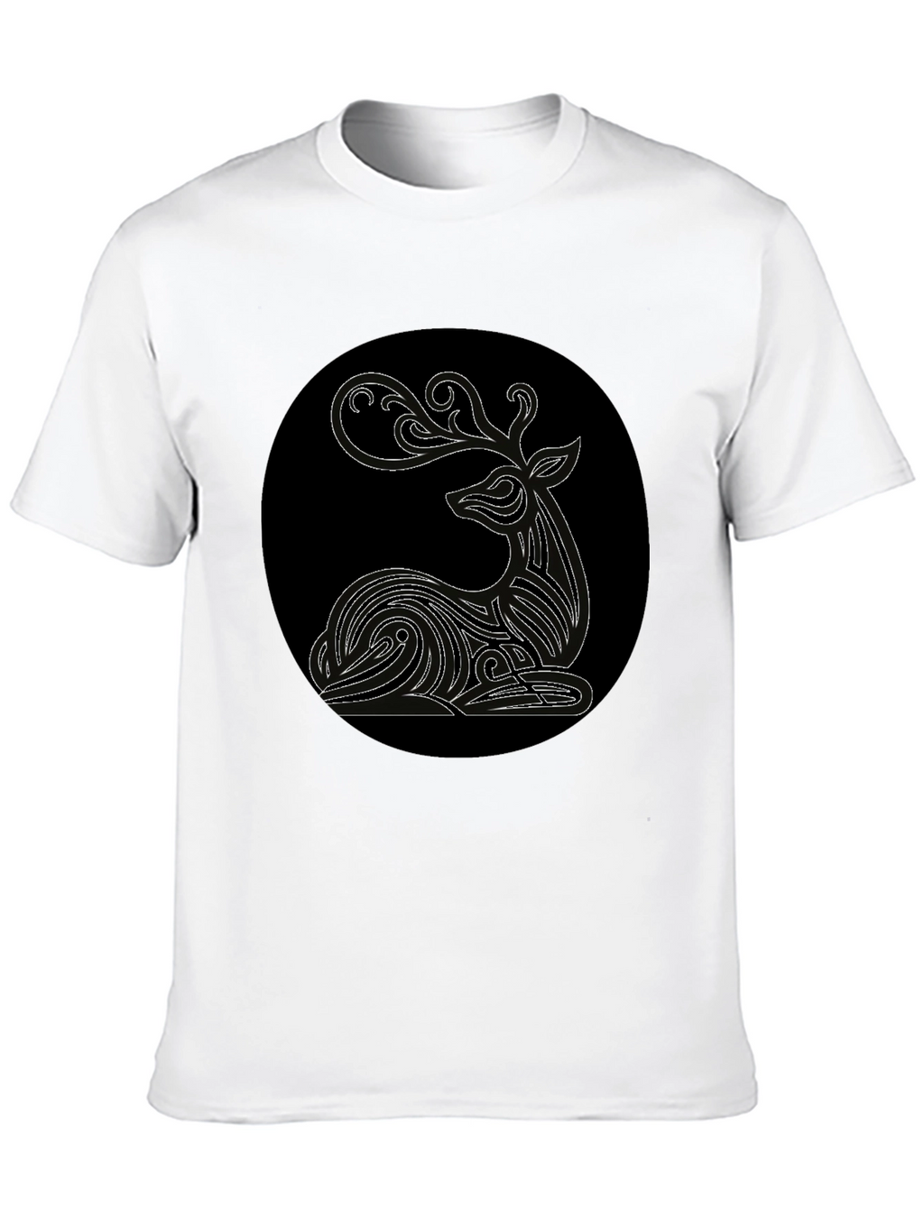 Deer Graphic Black T-Shirt