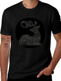 Deer Graphic Black T-Shirt